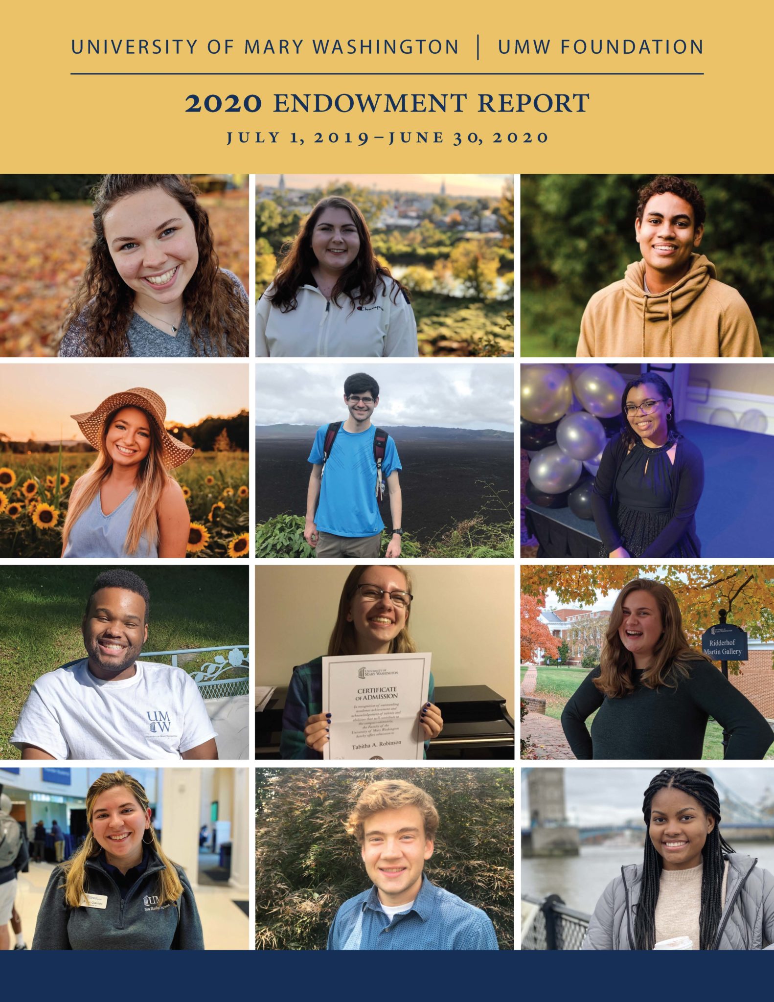 FY2020 Endowment Report Giving to Mary Washington