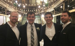 From left: Jeremy, Jonathan, Phil, and Jake at Jonathan's wedding.