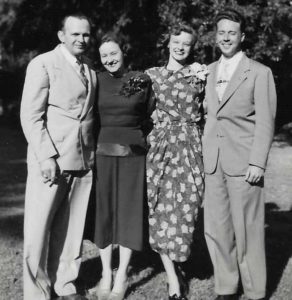 Marcy and Juney (right) with Marcy's parents, William Rupert and Lavon Gardner Weatherly, in the 1950s. Photo courtesy of Marcy Weatherly Morris.