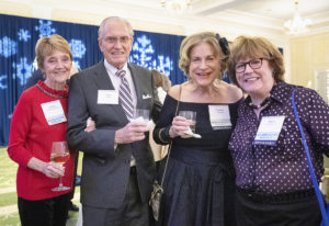 From left to right: Donna Sheehan Gladis '68 and Steve Gladis, Ambassador Frances Cook '67, and Marty Abbott '72 at the 2022 Celebration of Giving. Photo by Tom