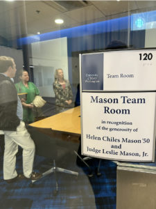 The Mason Team Room will be used as a collaboration space for students in the College of Education.