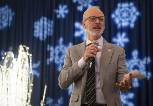 "You embody the spirit of Mary Washington," President Troy Paino said of the 100-plus donors who attended the 2022 Celebration of Giving. Photo by Tom Rothenberg.