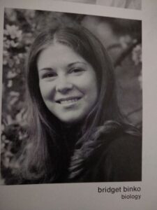 Bridget Binko in the 1974 Battlefield Yearbook.