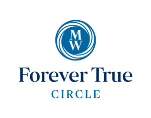 UMW Forever True Circle logo (MW in a circle over Forever True Circle)