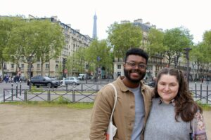2019 graduates Jalen Brown and Maria Dubiel publish The Francofile, an online project documenting their life and work in France. Photo courtesy of Jalen Brown and Maria Dubiel.