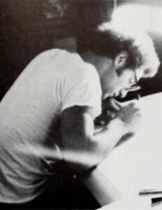 Duke Stableford, an American studies and philosophy major, studying at Mary Washington in 1980.