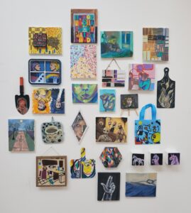 Jenell Poling's 'A Day in the Life,' a collection of oil paintings on different objects. Courtesy of Jenell Poling.