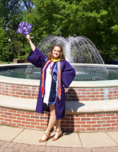 Sofia Taylor '24 received the full-ride Justin and Helen Piscopo Alvey Scholarship to major in psychology and minor in music and neuroscience at the University of Mary Washington. She has been invited to sing UMW's Alma Mater at Commencement on Saturday, May 11.