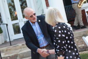 Alumni are invited to a welcome reception at Brompton, hosted by President Troy Paino and wife Kelly. Photo by Karen Pearlman.