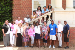 UMW's Alumni Affinity groups, such as the Black Alumni Affinity group, seen here with President Paino and Dean Emeritus Cedric Rucker '81, are invited to a special breakfast Saturday morning in the Cedric Rucker University Center. Photo by Karen Pearlman.