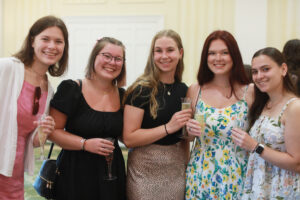 2024 graduates pose for a photo together during the Senior Toast. Photo by Karen Pearlman.