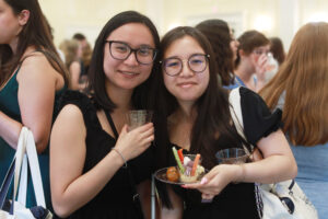 The Senior Toast, a longstanding tradition that was revived two years ago, welcomes graduating seniors into the Mary Washington alumni family. Photo by Karen Pearlman.