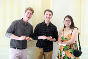 At the Senior Toast, which was organized by UMW's Office of Alumni Engagement, seniors enjoyed a glass of champagne and hors d'oeuvres provided by UMW Dining. Photo by Karen Pearlman.