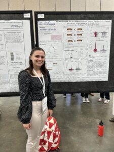 Madeline received an undergraduate research grant to present her findings on mytonic dystrophy type 1 at the annual meeting of the Association of Southeastern Biologists this spring. Photo courtesy of Madeline Brunt.