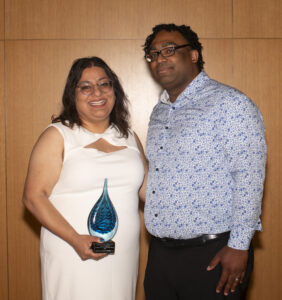 Simran Kaur-Colbert '11 with her partner, Jarrod Colbert. Photo by Karen Pearlman.