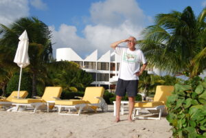 Marshall Bowen looks out at the Caribbean Sea while vacationing in Anguilla. “Anders truly embodies my husband’s interest in geography, and his curiosity about the places around him is incredibly refreshing,” Professor of Geography Dawn Bowen said. Photo courtesy of Dawn Bowen.