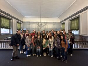 Sam and his students visited Independence Hall in Philadelphia. Photo courtesy of Sam Ulmschneider.