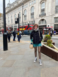 Hayley visited Piccadilly Circus during her faculty-trip to London with Professor Emerita of Art History Marjorie Och. Photo courtesy of Hayley Madden.