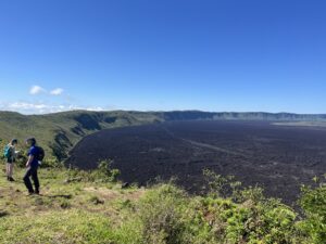 The volcanic crater that Sean hiked during the Galápagos Islands trip. He said the information he gained about the islands' preservation efforts has been critical to his understanding of wildland firefighting. Photo courtesy of Sean McGavin.