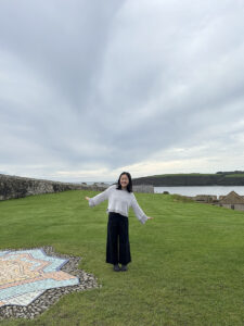 Mallory takes in views of Kinsale from Charles Fort, a late 17th century military fortress in Ireland.