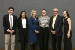 The judges and finalists pose for a photo after the event.