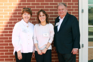 A student and two donors.