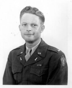 A photo of Sallie Galloway Gill's father in his military uniform.