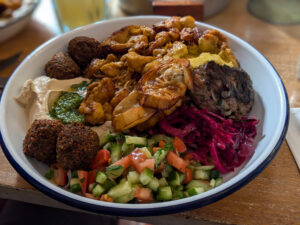A falafel dish.